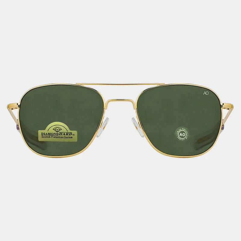 1pcs/3pcs Pilot Fashion Glasses Men Top Quality Brand Designer Tempered Glass Lens AO Pilot Fashion Glasses For Women Male