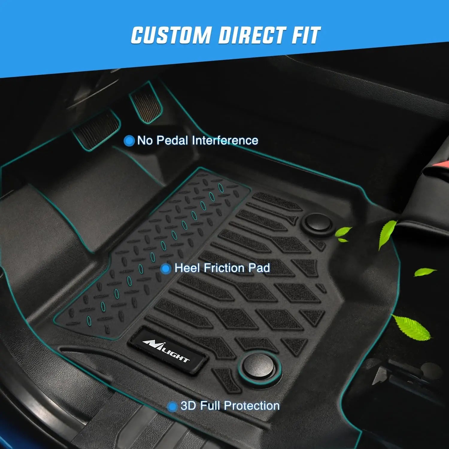Nilight Custom Fit TPE Floor Mats All Weather Waterproof Heavy Duty Car Floor Liners for Nissan Altima 2007-2025 Rogue 2014-2025 Pathfinder 2013-2025 Murano 2019-2025 Sentra 2014-2025 Titan Titan XD Frontier Ariya Kicks Armad