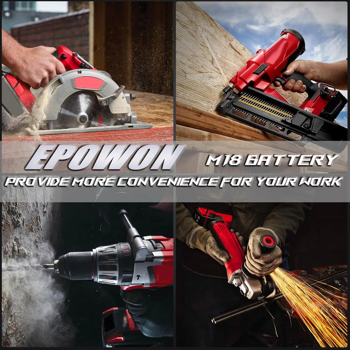For Milwaukee M18 Power Tool Battery, Charger, BR, XC, 18V 6.0Ah M18B5, 48-11-1860, Milwaukee 18V Battery Built-in 18650 Battery