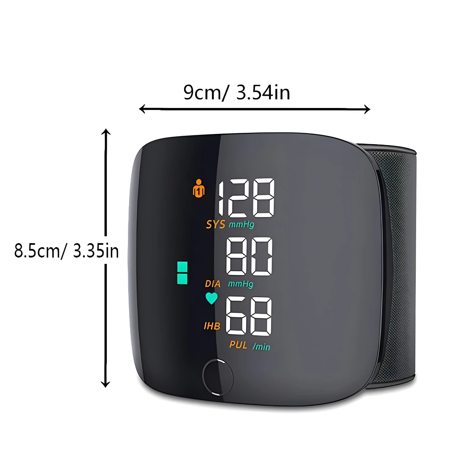 English Voice Portable LED Wrist Blood Pressure Monitor Portable Rechargeable Digital Tonometer Sphygmomanometer BP Monitor