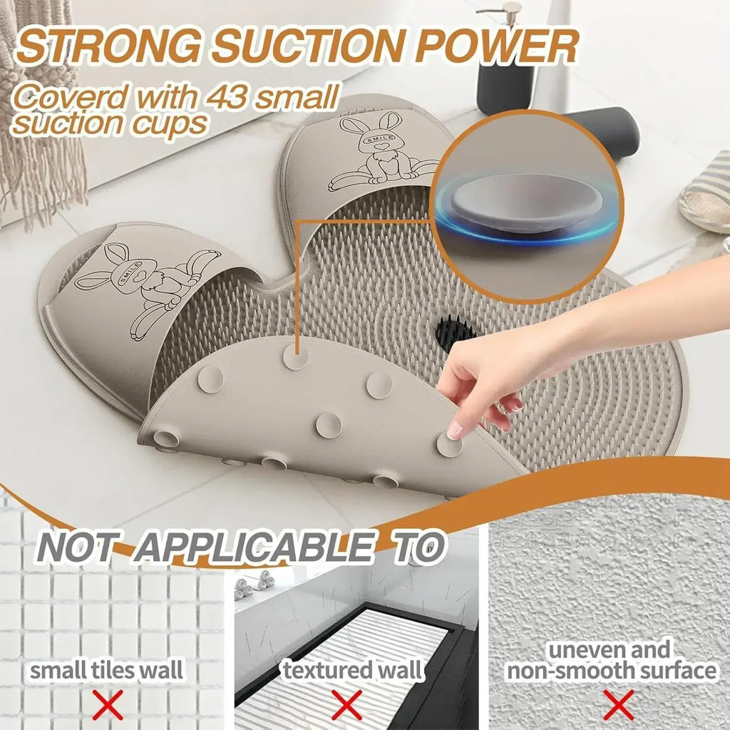 1PCS Bathroom Non-Slip Foot Wash Mat Massage Foot Scrub Callus Cleaning Mat