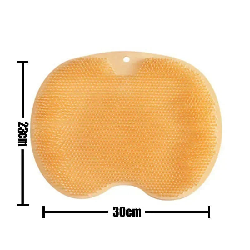 Foot Wash Mat Silicone Sponge Body Brush in The Shower Reusable Wall Mounted Back Silicone Bath Foot Massage Pad Shower