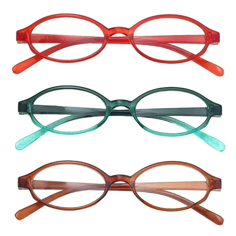 Unisex Small Frame Minus Diopter Eyeglasses Fashion Oval High Definition Myopia Eyewear Ultra Light Near Sight Goggle 0 To -4.0
