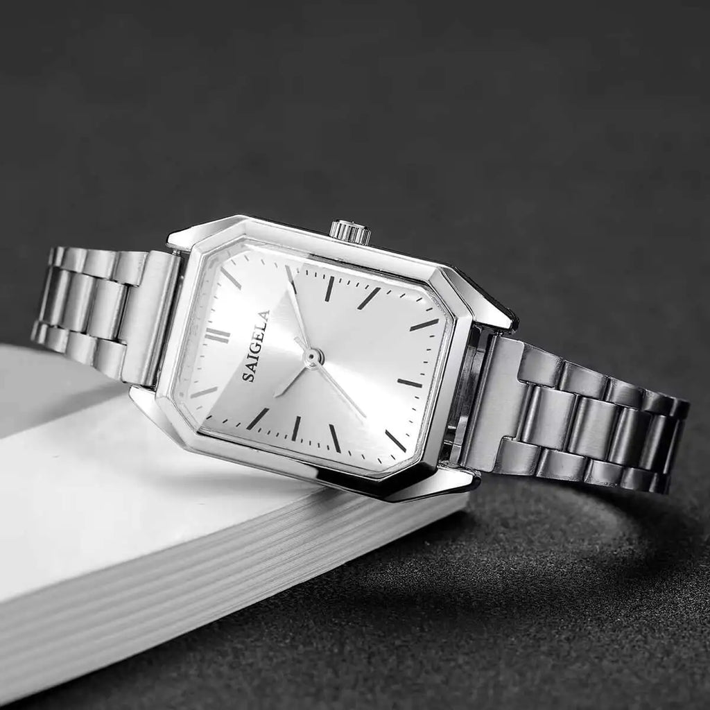 Fashion Rectangle Women Watches Simple Analog Quartz Wristwatch for Girls Clock Gift Reloj Mujer（Without Box）