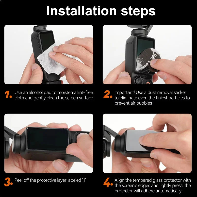 Tempered Glass Flim for DJI OSMO Pocket 4 Anti-Scratch Lens Film Screen Protector Protective  Cover for DJI Osmo Pocket 4 3