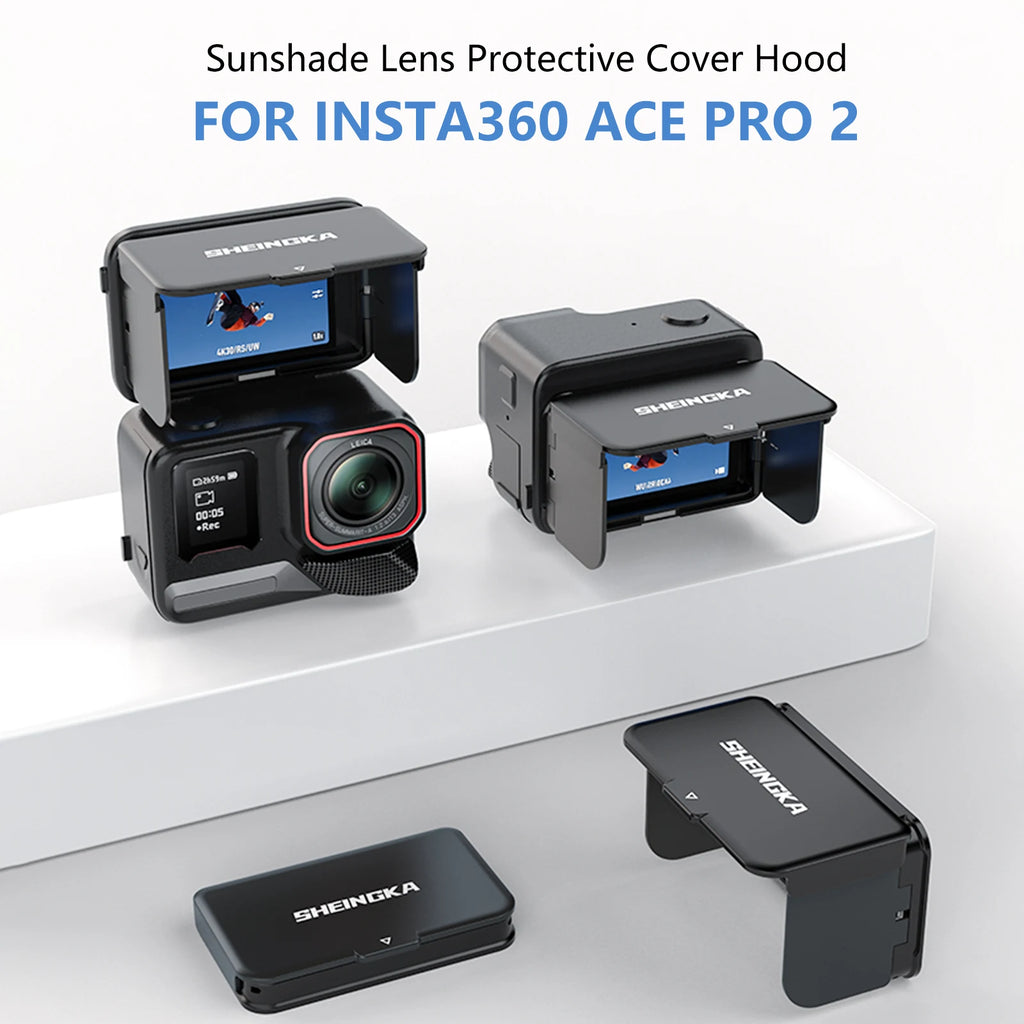 Magnetic Screen Lens Hood for Insta360 Ace Pro 2 Anti-Glare Quick-Release Perfect Fit Screen Sunshade Sports Camera Accessories