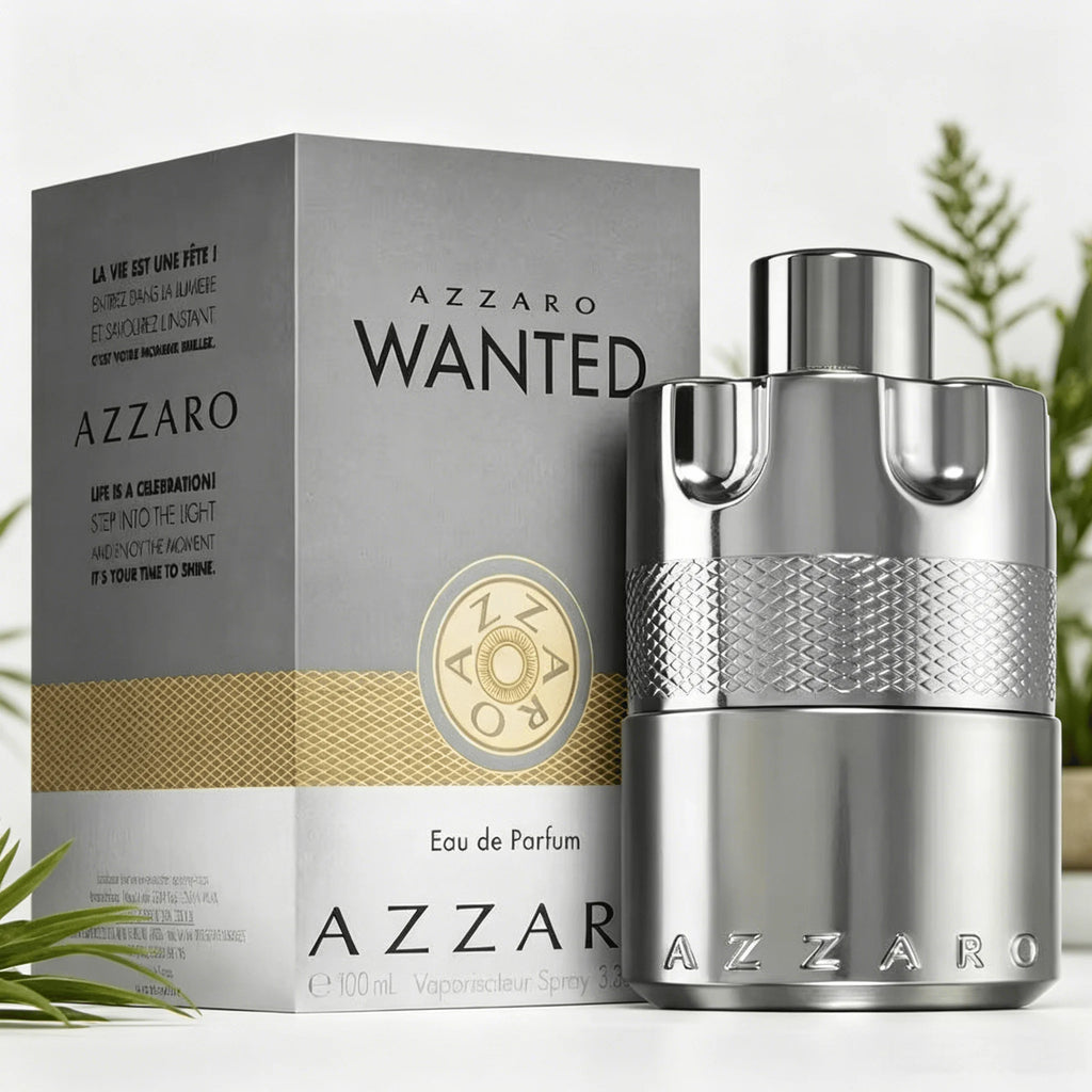 Azzaro Wanted Men EDT Perfume 100ml With Gift Box Long Lasting Spicy Woody Citrus Scent Silver Metal Cap Luxury Bottle Fragrance Gift for Men