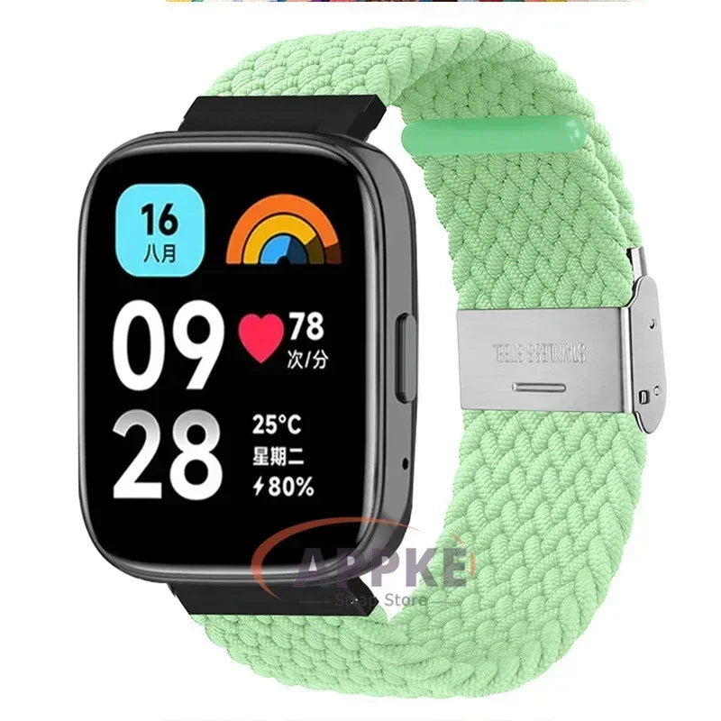 Elastic Braided Strap For Redmi Watch 5/3 Active Watchband Nylon Adjustable Quick Release Bracelet For Redmi Watch 3/5 Lite