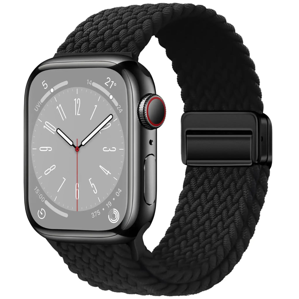 Nylon Strap For Apple Watch Band Ultra 44mm 40mm 45mm 49mm 41mm 44 mm magnetic buckle Braided Bracelet iWatch series 10 9 se 7 8