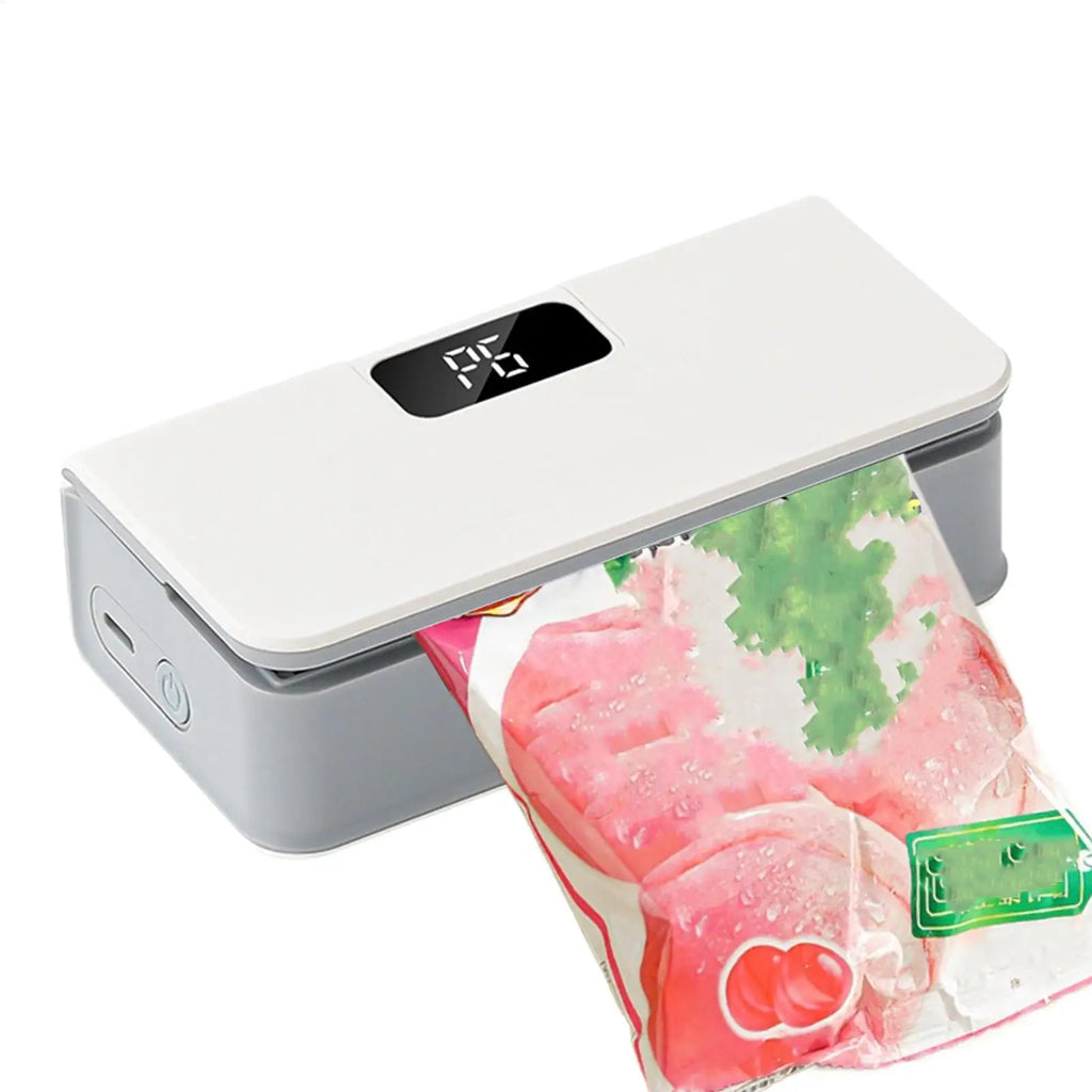 Small Bag Sealer 2 In 1 Chip Bag Sealer And Cutter Vacuum Sealer Fridge Magnet 6-speed Intelligent Temperature Control