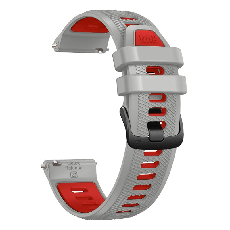 22mm Official Strap For Garmin Forerunner 265 745 255 Music Watchband Bracelet Vivoactive 4 Venu 2 3 Silicone Bands Replacement