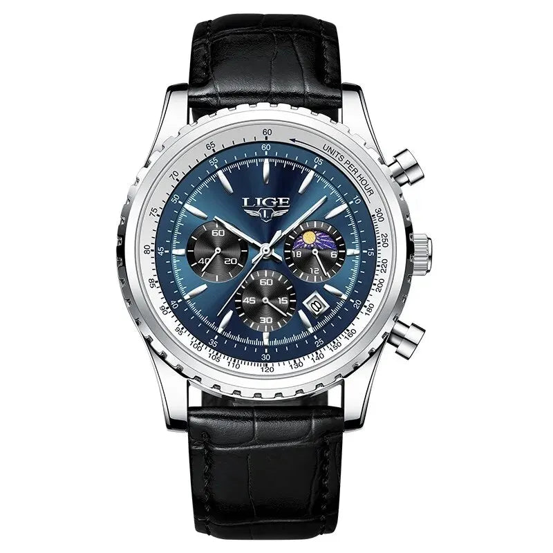 LIGE 2024 Top Brand Luxury New Men Watch Quartz Man Watches Waterproof Luminous Watch for Men Date Chronograph Sport Wristwatch