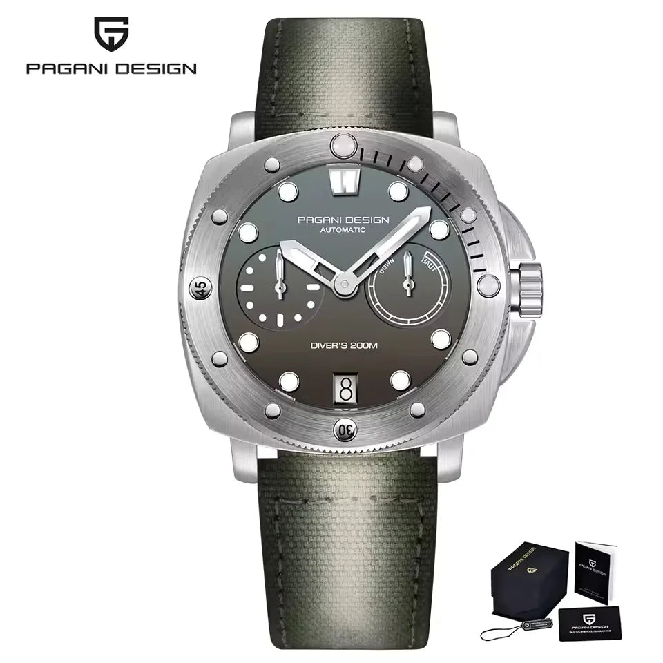 PAGANI Design 2026 New Men Automatic Mechanical Watches Top Brand Luxury 200M Waterproof AR Sapphire Watch for Men