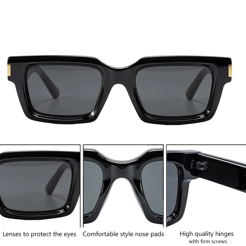 Steampunk Square Sunglasses Men 2026 Luxury Designer Trendy Photochromic Driving Punk Sun Glasses Male Outdoor Streetwear Shades