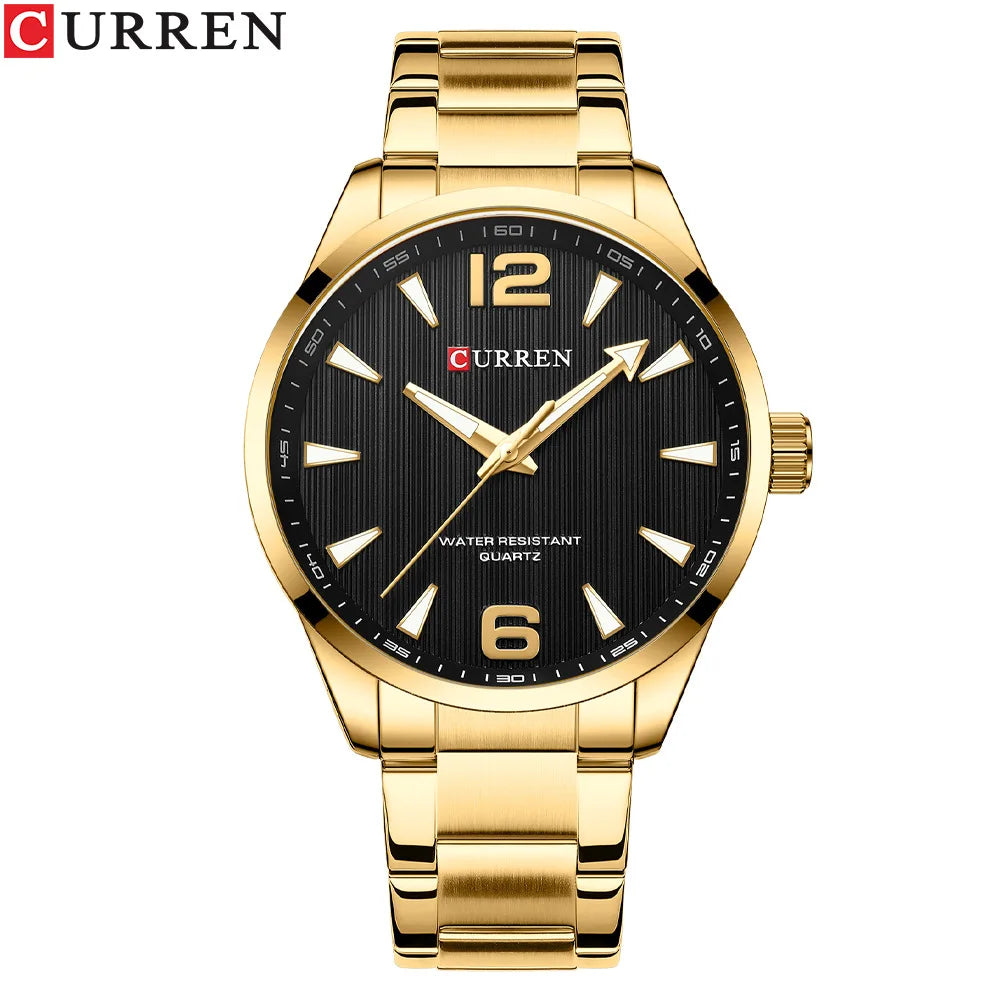 CURREN 8434 Fashion Brand Men's Watch Waterproof Night Light Elegant Business Stainless Steel Strap Mens Gift Watch reloj hombre