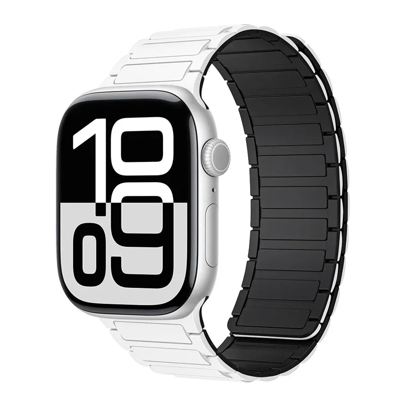 Magnetic Silicone Band for Apple Watch Ultra 3 2 49mm 46mm 42mm 45mm 44mm 40 41mm Strap IWatch Series 11 10 9 8 7 6 SE Bracelet