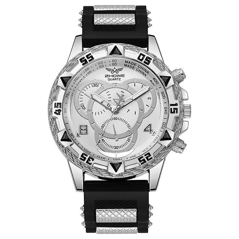 Men’s Watch Fashion Silicone Band Analog Quartz Wrist Watch Man Sports Watches
