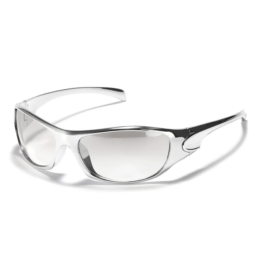 2025 New Silver SPORT Sunglasses Men Women Retro Punk Cycling Trendy Sun Glasses For Male Shades Goggle Outdoor Y2K