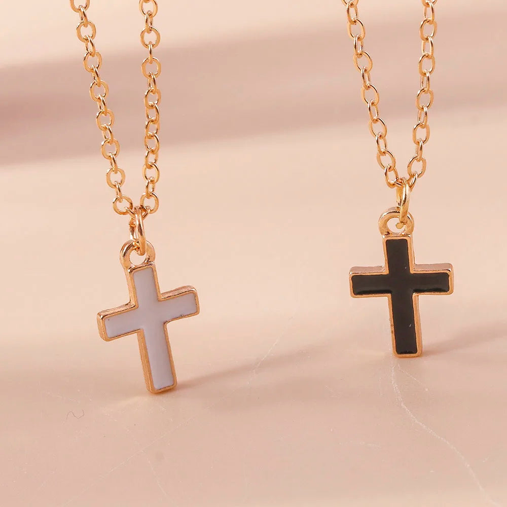 Cute Enamel Dog Cat Paw Necklaces for Women Men BFF Best Friends Couple Matching Pendant Necklace Set Birthday Gifts
