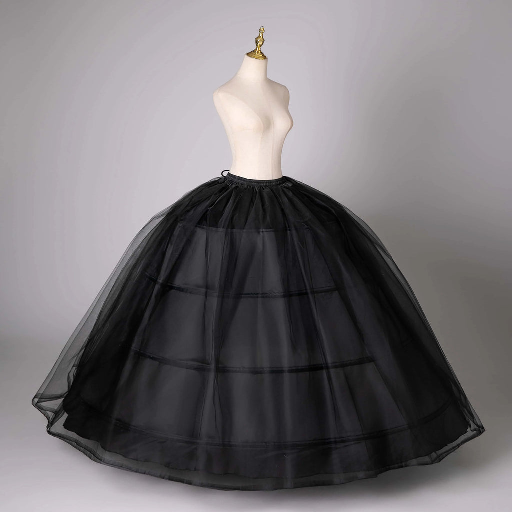 New Hot Sell 4 Hoops Big White Petticoat Super Fluffy Crinoline Slip Underskirt For Wedding Dress Bridal Gown In Stock