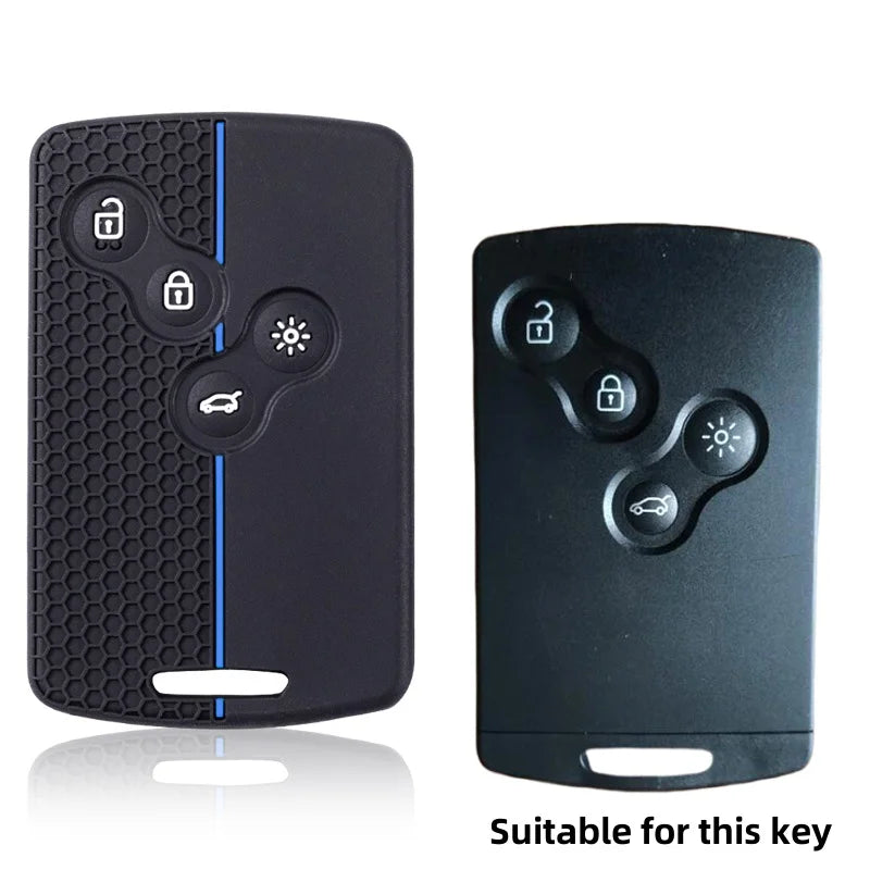 4 Buttons Silicone Car Key Case Cover For Renault Duster Captur Clio Logan Megane 1 2 3 Koleos Scenic Nema Fluence Zoe Accessory