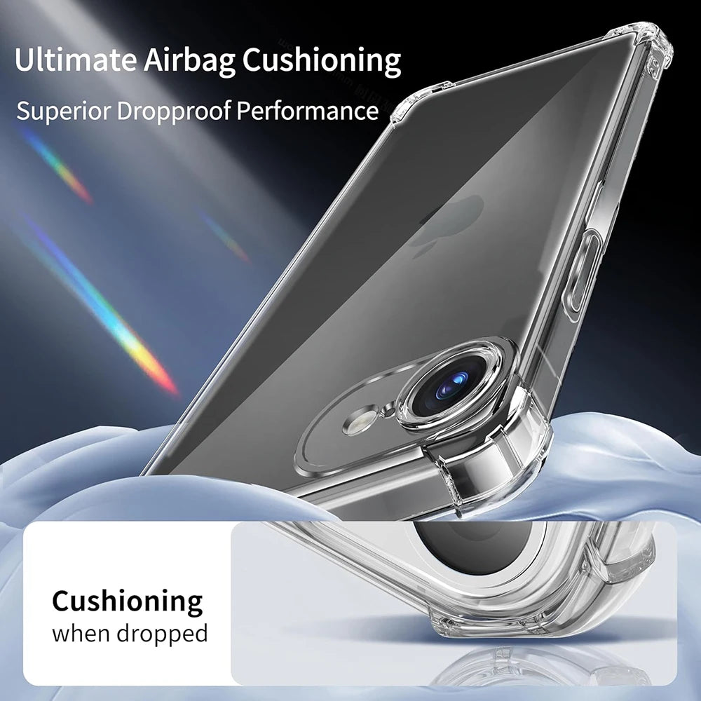 Shockproof Transparent  Soft Case For iPhone 17e 16e 17 16 e Clear Ultra Thin Silicone Back Cover For iPhone17e iPhone16e Shell