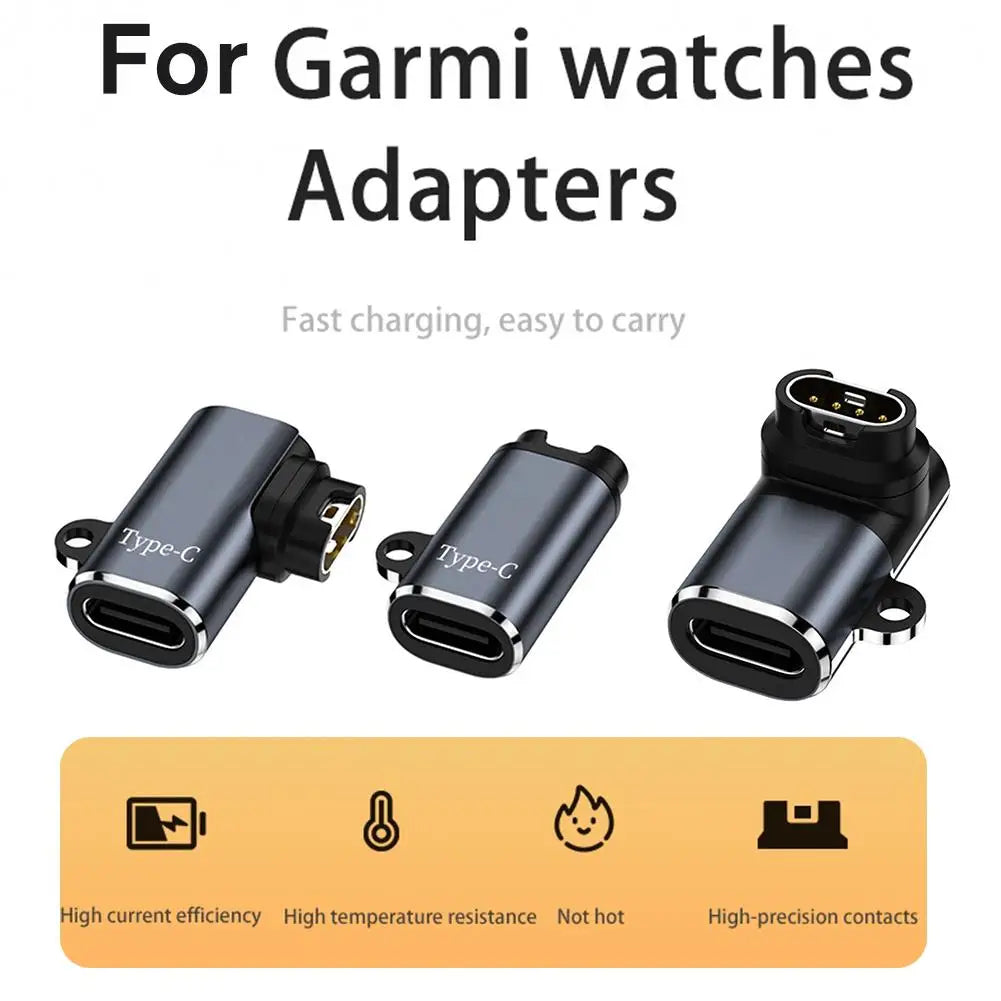 Type C Charger Adapter For Garmin Fenix 7 7X 5S 6 6X 6S PRO Smart Watch Chargering Converter Accessories