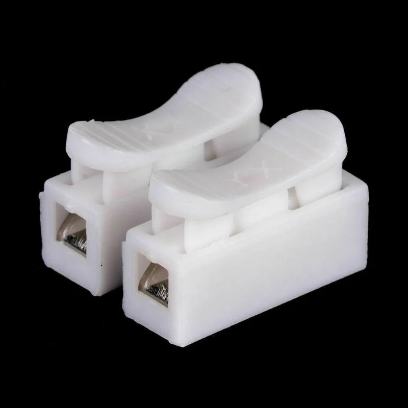 50pcs 2 Pole Quick Splice Lock Wire Connectors Chandelier Terminals Electrical Cable Terminals For Safe Splicing Into Wire
