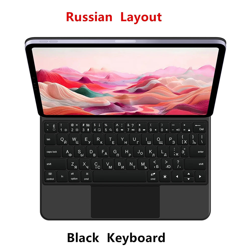 Magic Keyboard Folio For Xiaomi Pad 7 2024 Mi Pad 7 8 Pro 11.2" Tablet Smart Case for Xiaomi Pad 8 Spanish German keyboard cover