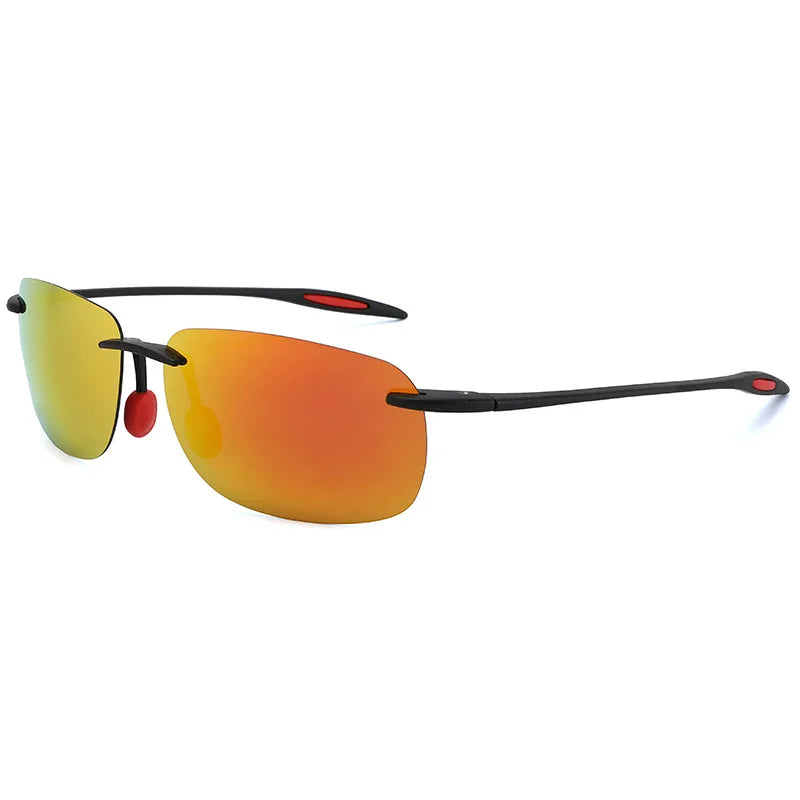 Ultralight TR90 Sunglasses Men Women Frameless Driver Driving Sun Glasses Fashion Outdoor Fishing Hiking Running Sports Shades