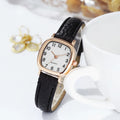 Elegant Women's Watch Minimalist Leather Strap Quartz Wristwatch Casual Dress Watches