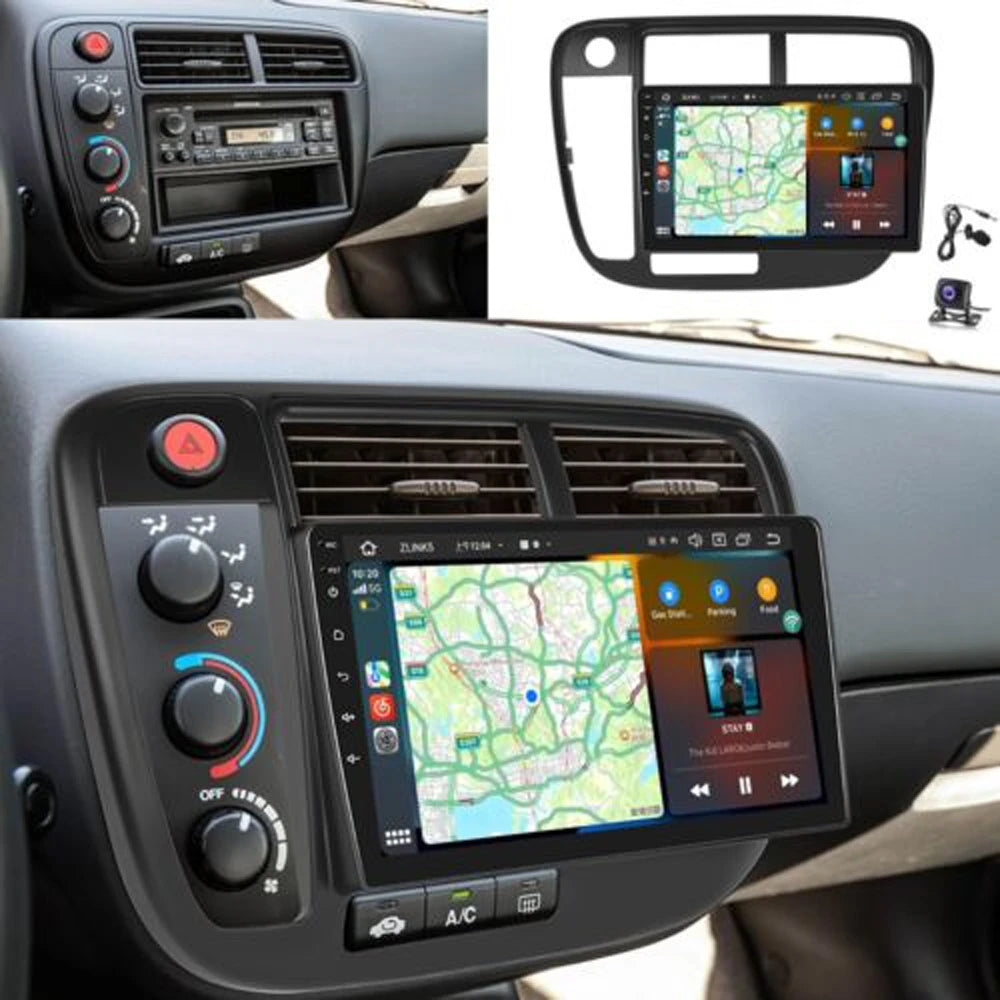 2G+32G Fit for Honda Civic 1996-2001 with For Carplay&Android 9Inch Android 13 Car Stereo GPS Navi Radio WiFi B Fit For Carplay