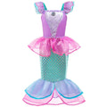 Girls Jasmine Princess Dress Children Elsa Anna Bella Rapunzel Mermaid Costume Kids Snow White Cinderella Aurora Dress