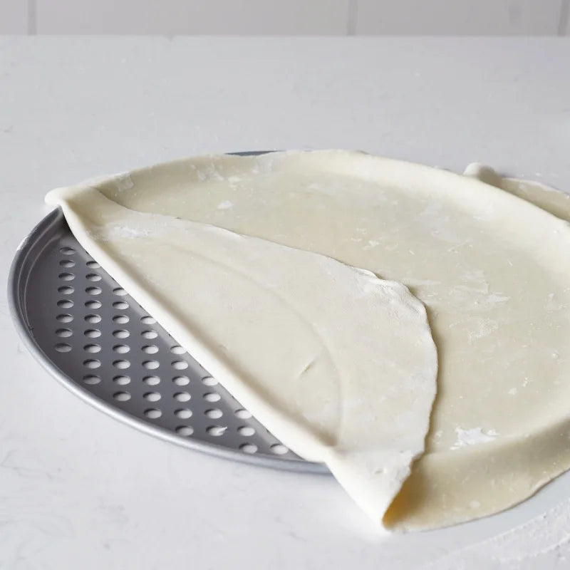 Thickened Pizza Tray with Hole Cheese Pizza Oven Baking Tray Barbecue Commercial Large Baking Tray