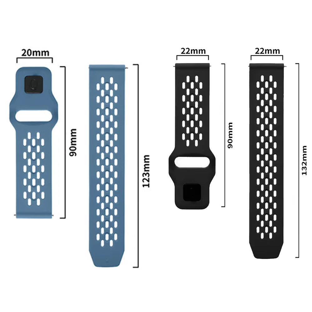 18/20/22mm Silicone Strap for Garmin Venu 4 45/41mm Venu 3 3s Sq 2 Plus Forerunner 170 70 570 265 255 Bracelet Active 6 5 Correa