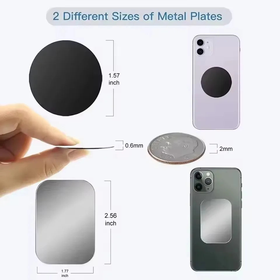 1/3/5Pcs Metal Plate Disk for Magnet Car Phone Holder Round Iron Sheet Stickers Car Magnetic Phone Stand Mount Accessories