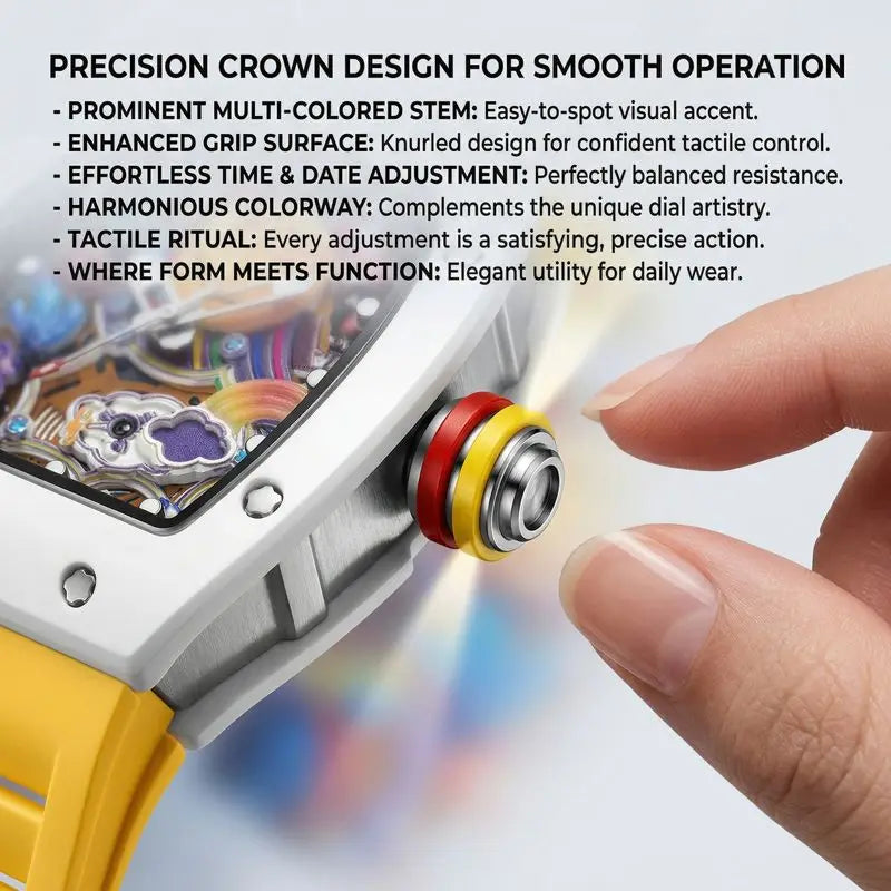 1 piece cute smiling face colorful pattern yellow strap square watch fashion personality trendy daily wear wristwatch