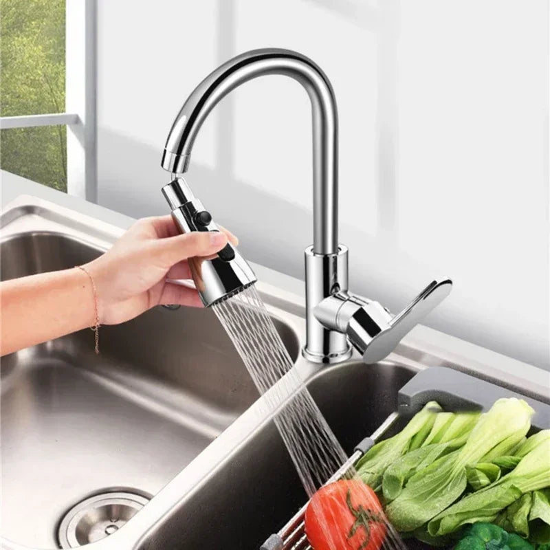 Universal 360° Rotation Kitchen Faucet Extender 3 In1 ABS Durable Water Saving Shower Spray Head Bathroom Basin Tap Replacement