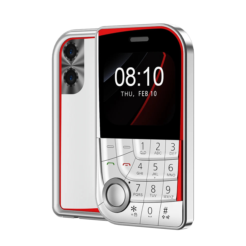 SERVO V10 2 SIM Card Small Mobile Phone Speed Dial Blacklist Flashlight Magic Voice 2.01" Display 2G GSM Button Cellphone Type-C