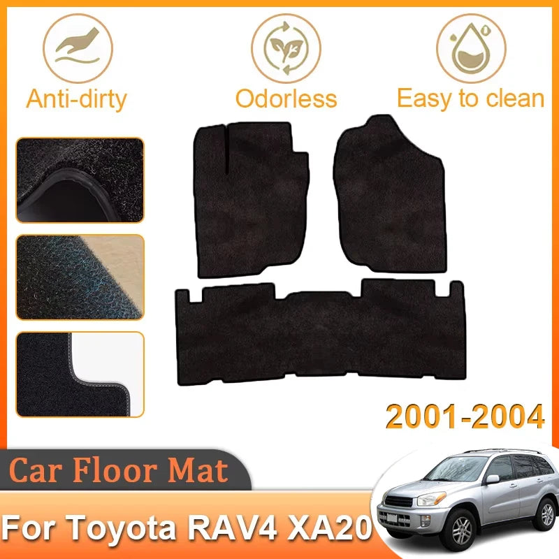 For Toyota RAV4 XA20 5 Door 2001 2002 2003 2004 Car Floor Mats Rugs Panel Carpets Cape Cover Foot Pads Auto Interior Accessories