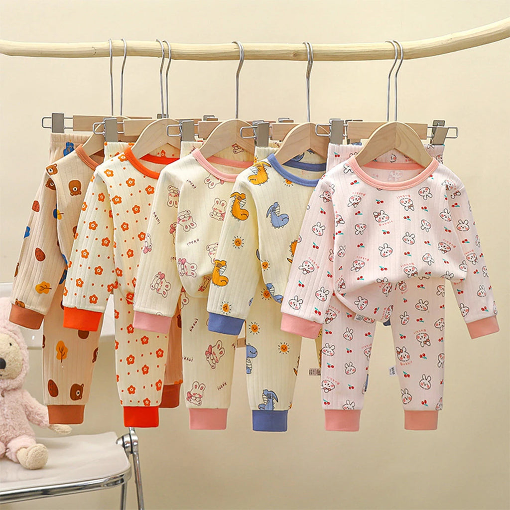 New Spring Autumn Children's Clothing Sets Sleepwear Clothes Kids Pajamas Set Baby Cotton Pyjamas