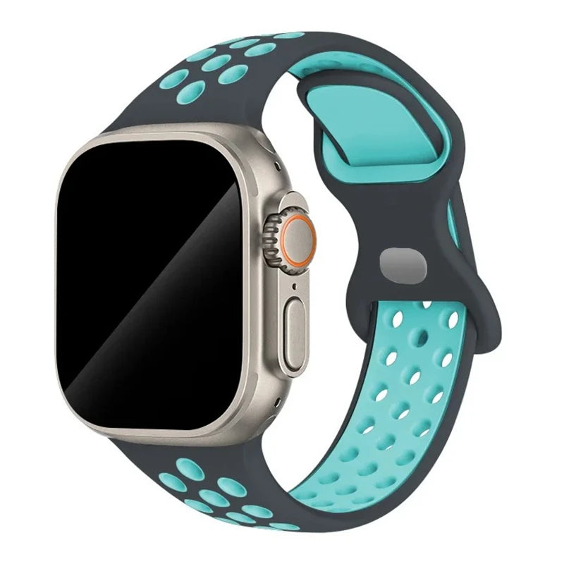 Strap For Apple Watch Band 46mm 44mm 49mm 45mm 40mm 41mm 38 42mm correa Breathable bracelet iwatch series 10 8 SE 7 6 5 9 Ultra