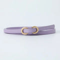 Metal Buckle PU Leather Knotted Belt Long Thin Adjustable Waist Belts Women Female Dress Coat Suit Decoration Straps