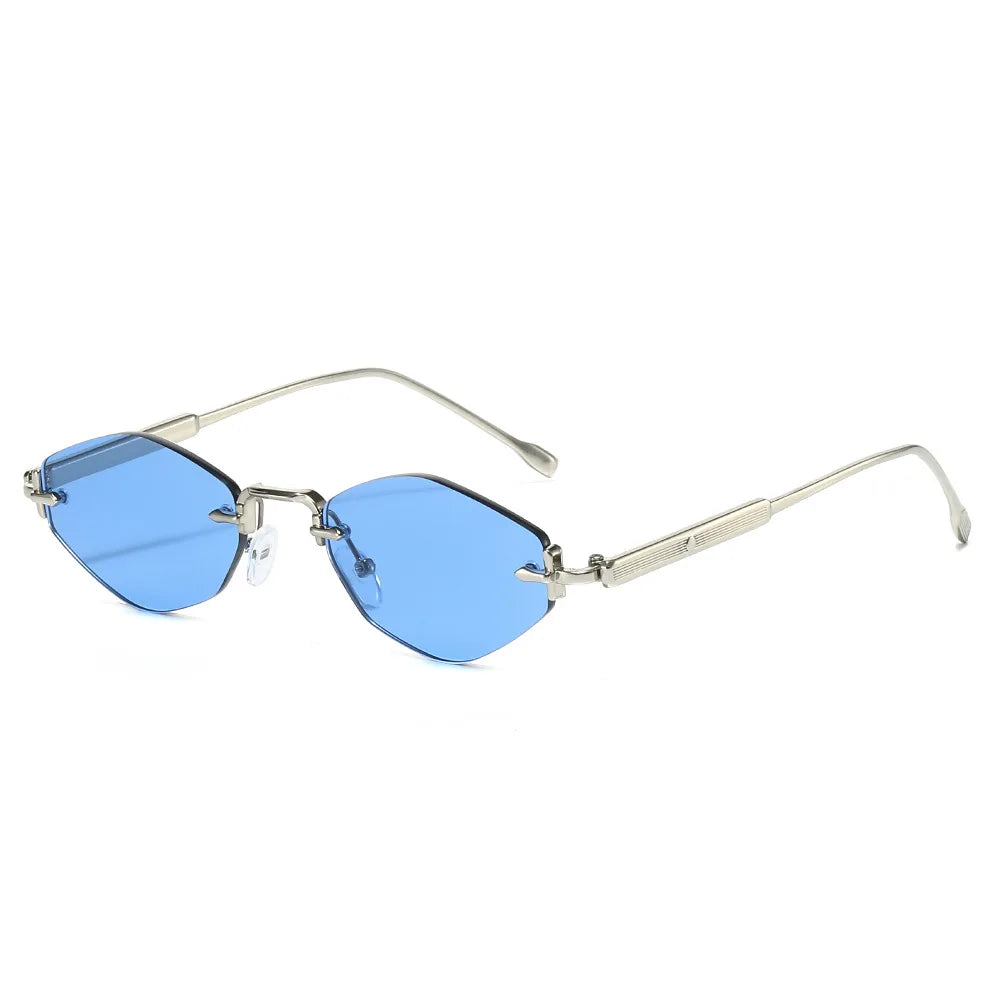 DDDLONG Retro Fashion Rimless Punk Y2k Sunglasses Women Men Sun Glasses Vintage UV400 Outdoor Shades D713