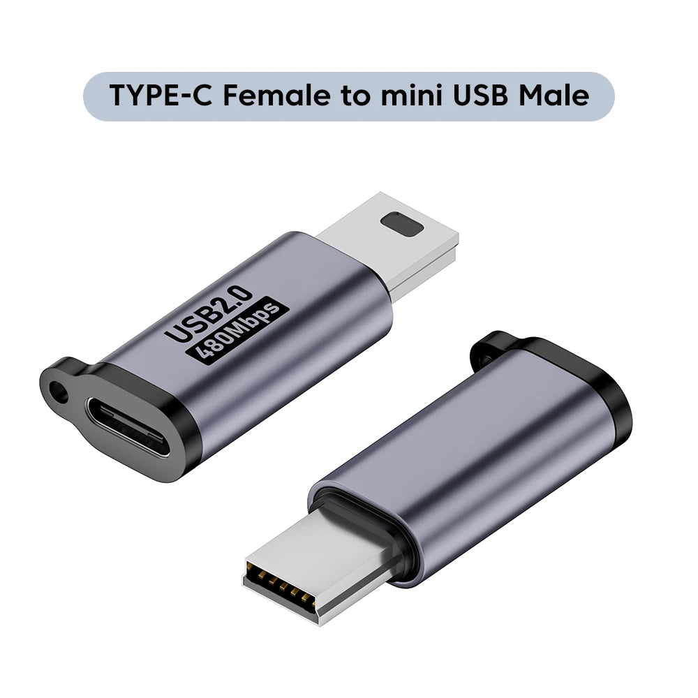 Micro USB To Type C Adapter Mini USB To USB C 480Mbps Fast Data Charging Connector USBC To Lightning Adapter For iphone Android