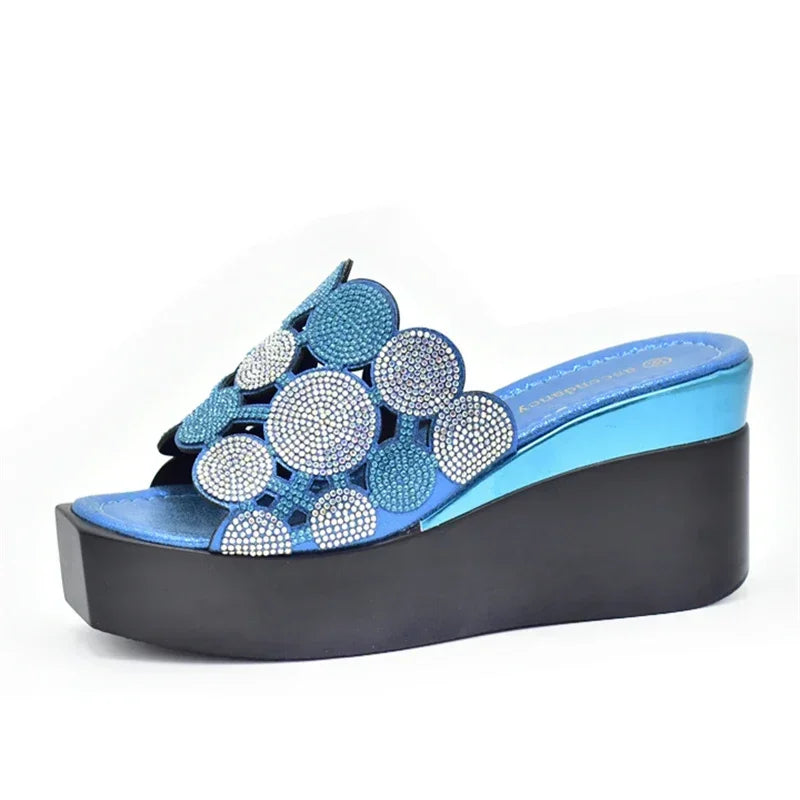 Sweet Style Italian Women Shoes Sexy Lady Shoes for Wedding Womens Platform Heels Wedges Shoes for Women Nigerian Party Pumps