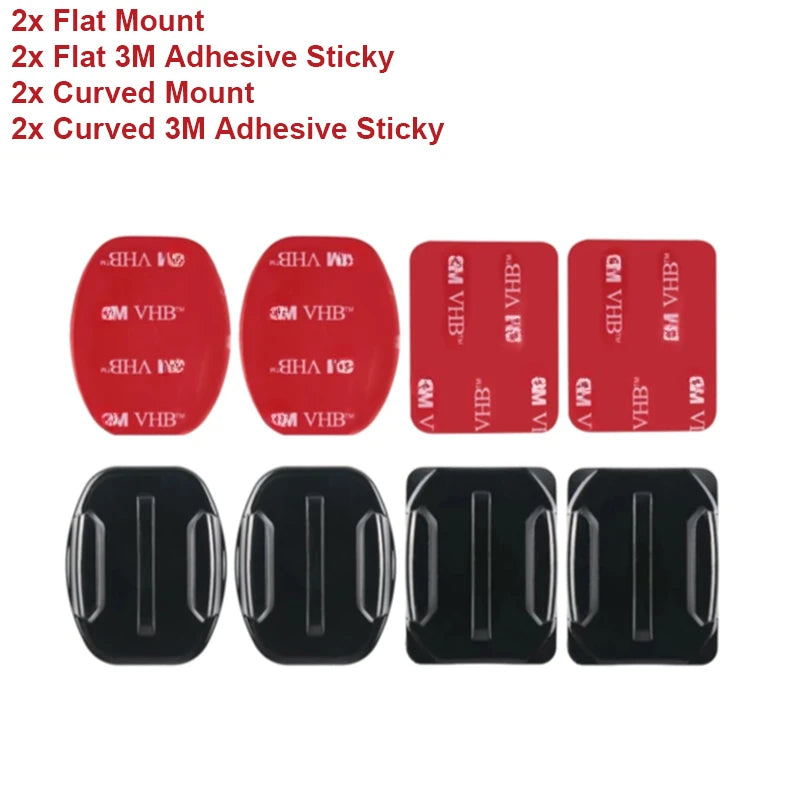 For GoPro Hero 12 11 Helmet Adhesive Sticky Mounts Flat Curved 3M Mount For GoPro 11 10 9 8 7 6 5 Insta360 X3 DJI Action Camera