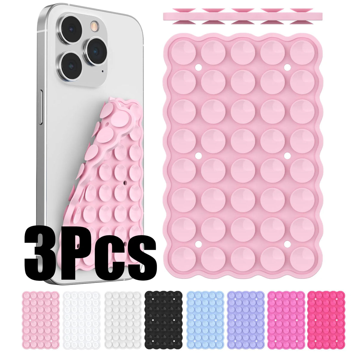 Silicone Suction Cup Phone Holde Multifunctional Fixed Anti-slip Mobile Fixture Double Sided Detachable Phone Rubber Sucker Pad