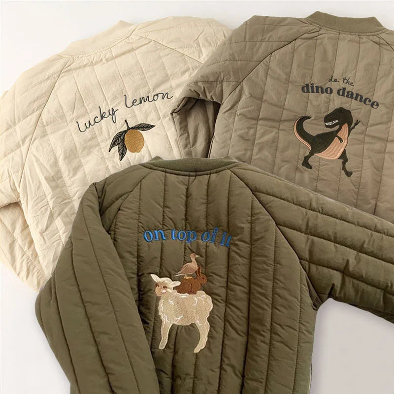 1-6Y Kids Clothing Spring Thickened Down Cotton Girl Jacket Baby Children Warm Coat Toddler Kids Outwear Children Clothes Winter