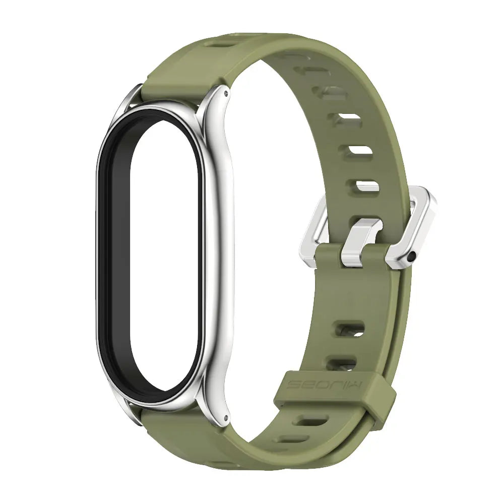 For Mi Band 10 9 8 7 6 5 Strap Silicone Wristband for Mi Band 9 Leather Strap For Mi band 8 Bracelet MiBand Metal Wristbands